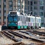 04/24/2014 CAMBRIDGE, MA An MBTA Green Line train pulls into Lechmere Station (cq) in Cambridge. The Green Line is set to be expanded further outbound, into Somerville. (Aram Boghosian for The Boston Globe)